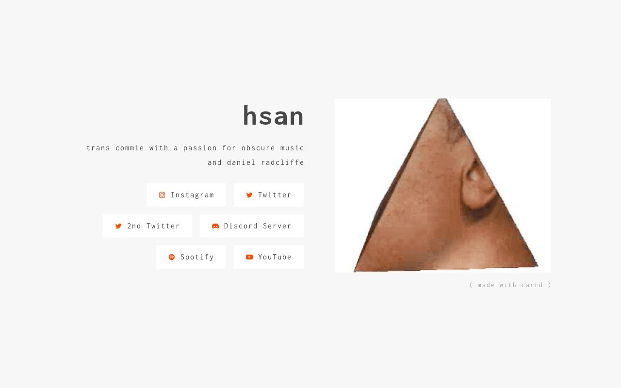 Carrd profile picture for @hsan